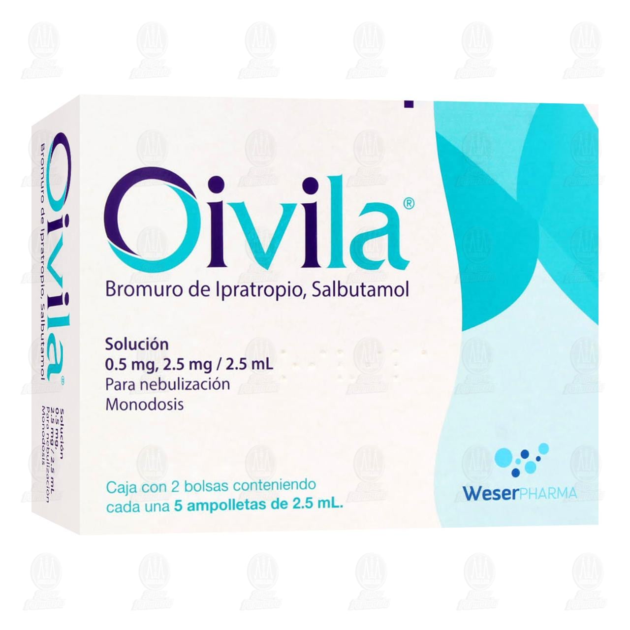 Oivila 0.5mg/2.5mg, 10 Ampolletas. image number 0
