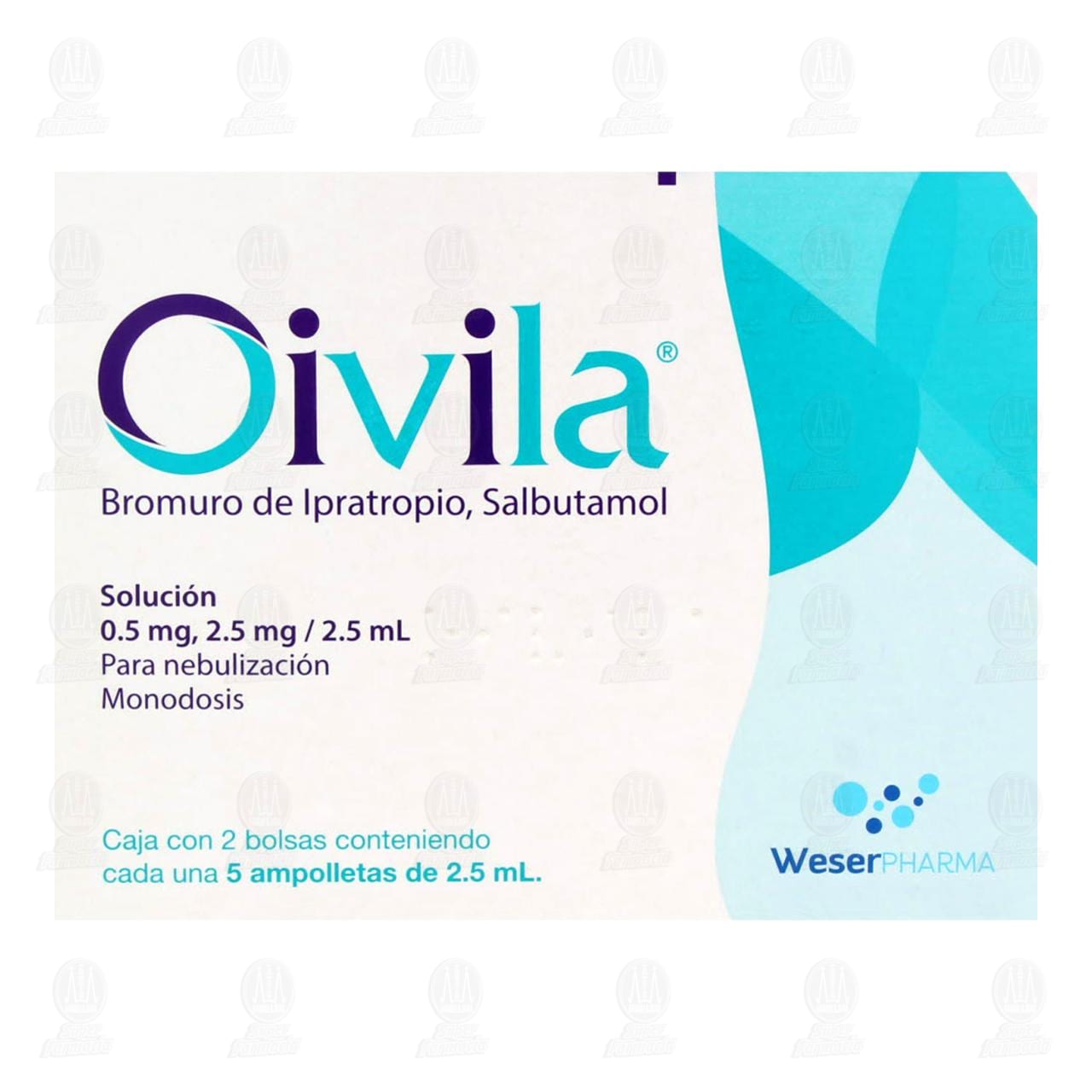 Oivila 0.5mg/2.5mg, 10 Ampolletas. image number 1