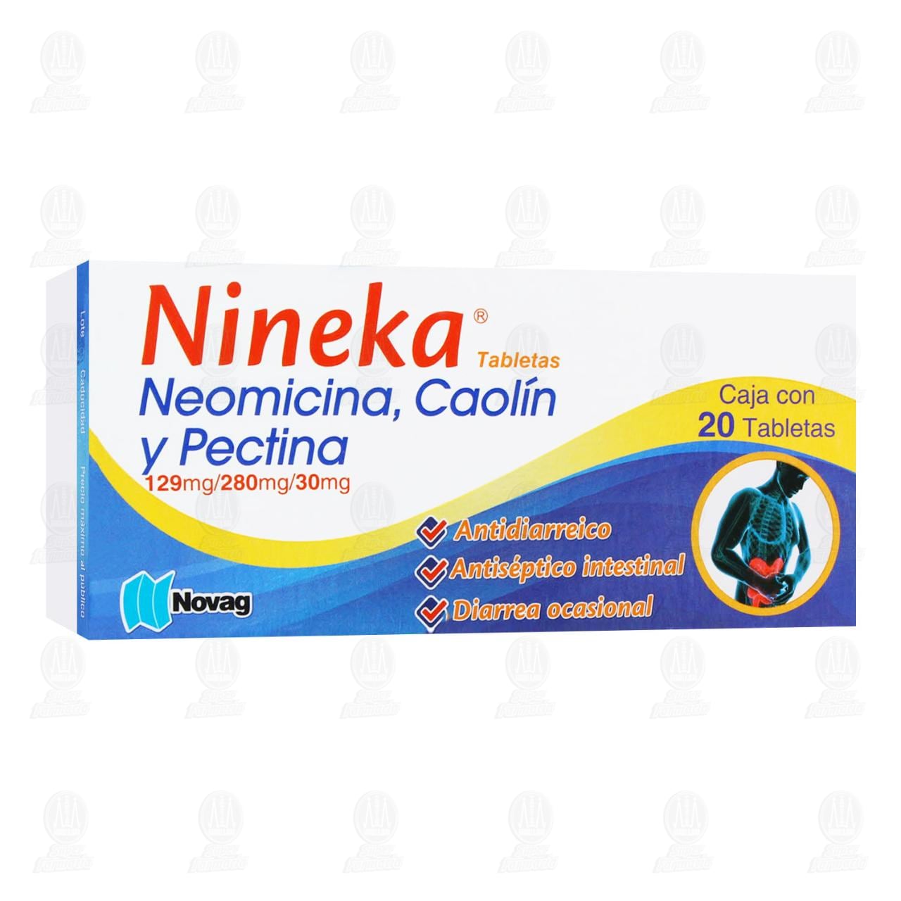 Nineka 120mg/280mg/30mg, 20 Tabletas. image number 0