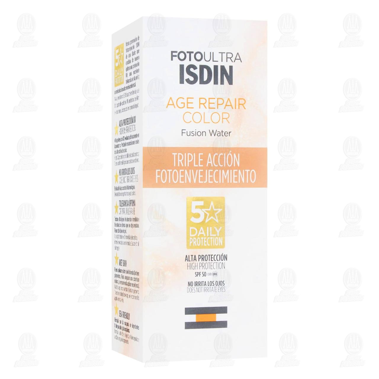 Imagen para Fotoultra Isdin Age Repair Color Fusion Water SPF50, 50 ml.