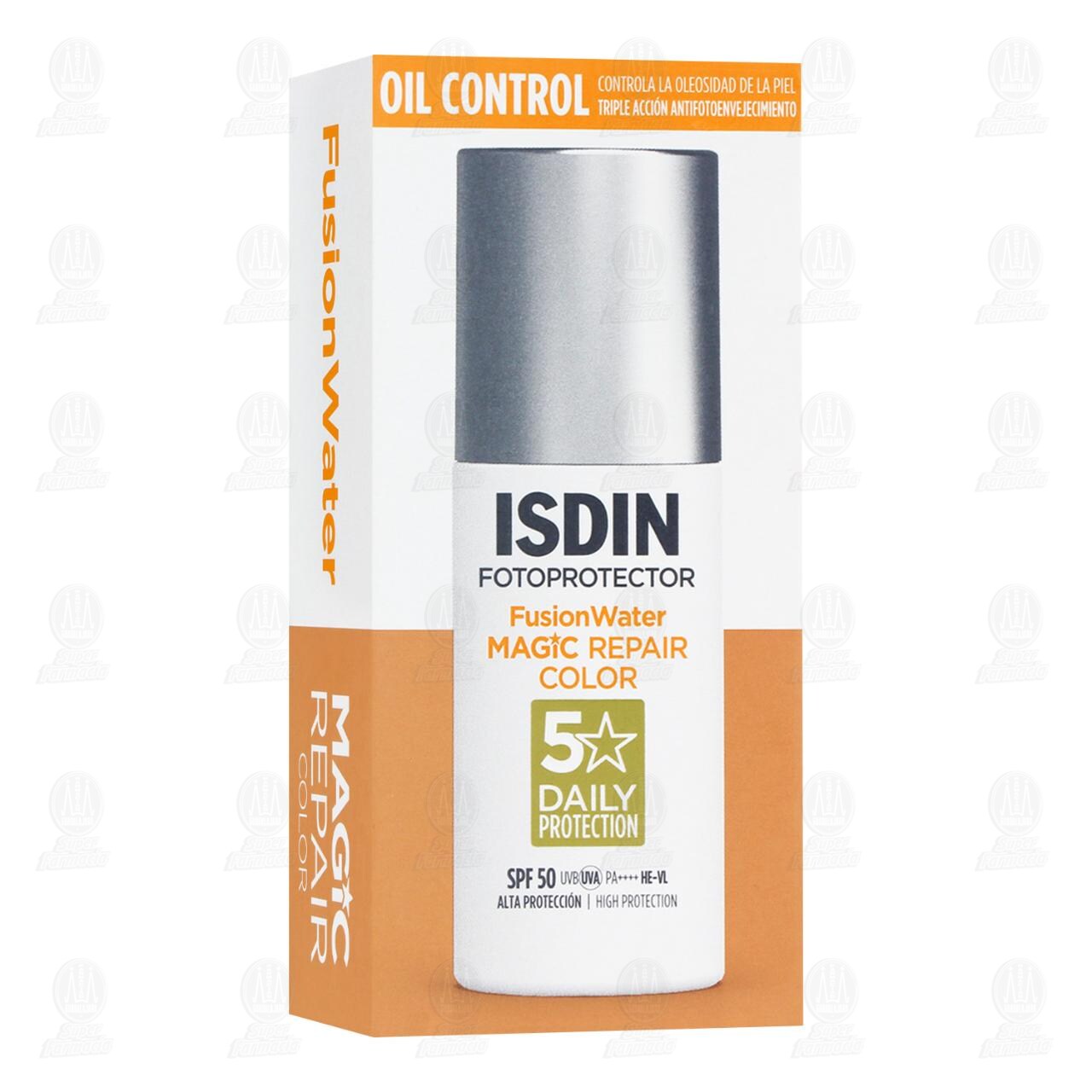 Isdin Fotoprotector Fusion Water Magic Repair Color SPF 50, 50 ml.