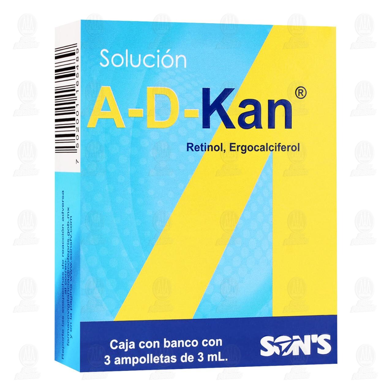 Soluci&oacute;n A-D-Kan 3 Ampolletas, 3 ml. image number 0