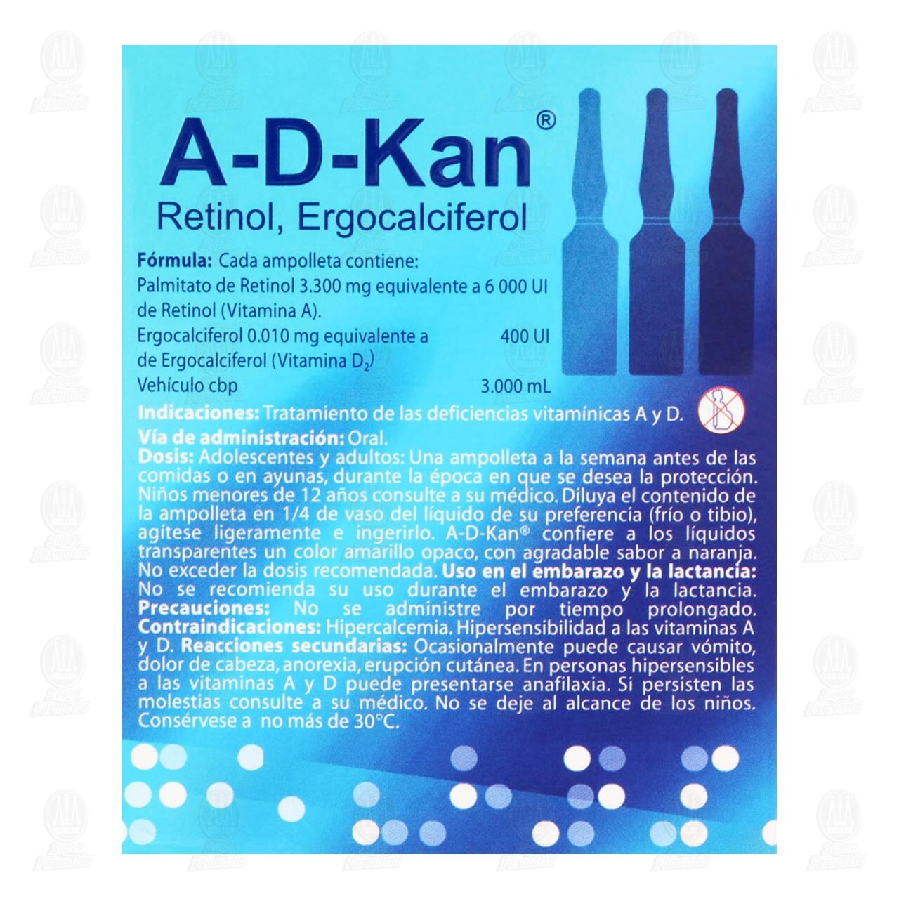 Soluci&oacute;n A-D-Kan 3 Ampolletas, 3 ml. image number 2