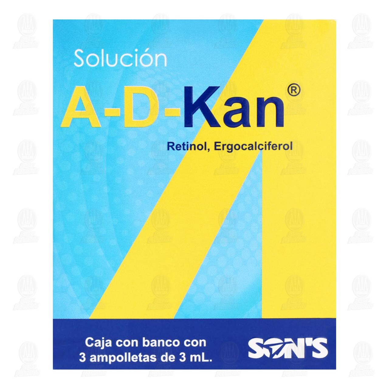 Soluci&oacute;n A-D-Kan 3 Ampolletas, 3 ml. image number 1