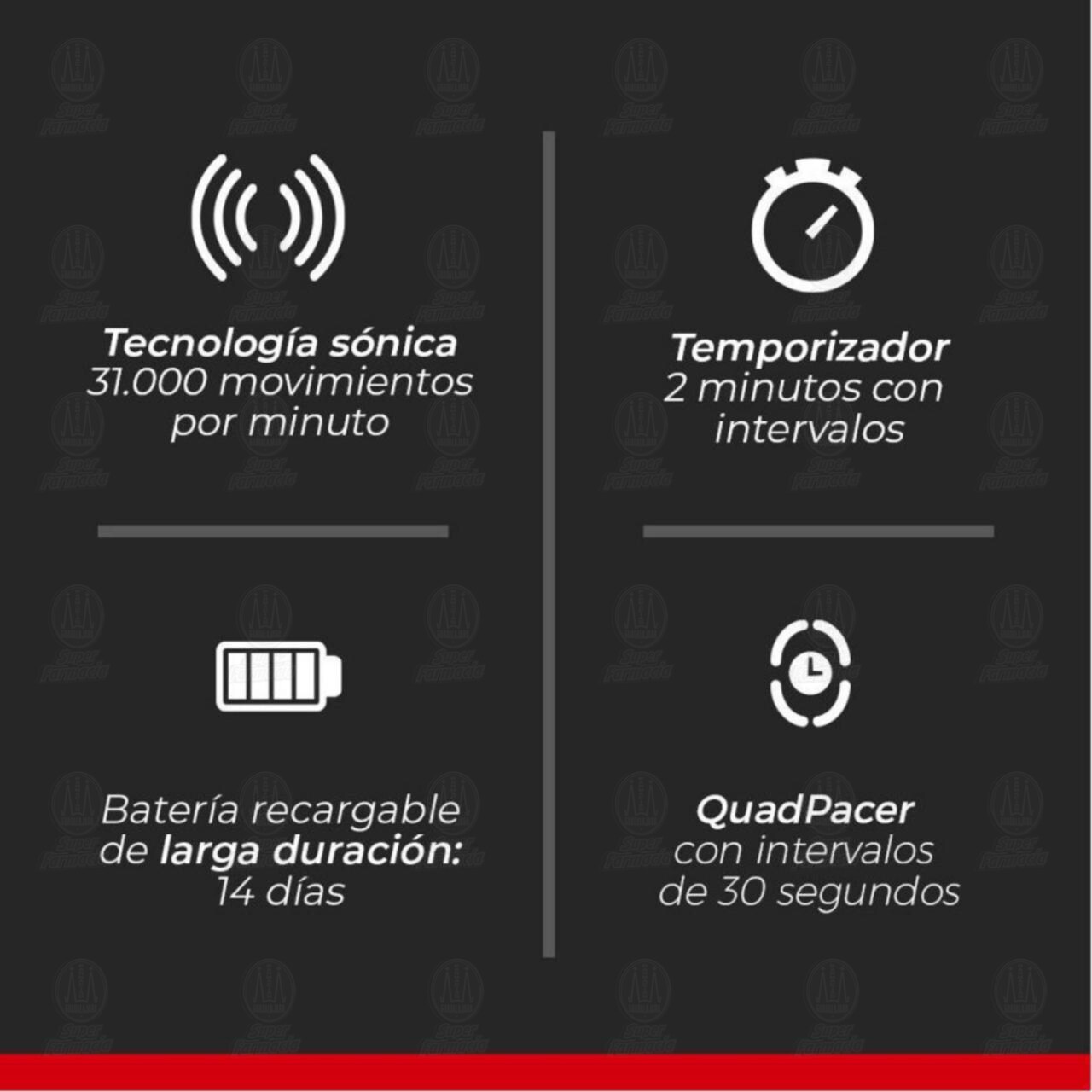 Cepillo de Dientes El&eacute;ctrico Philips Colgate SonicPro 10, 1 pz. image number 3