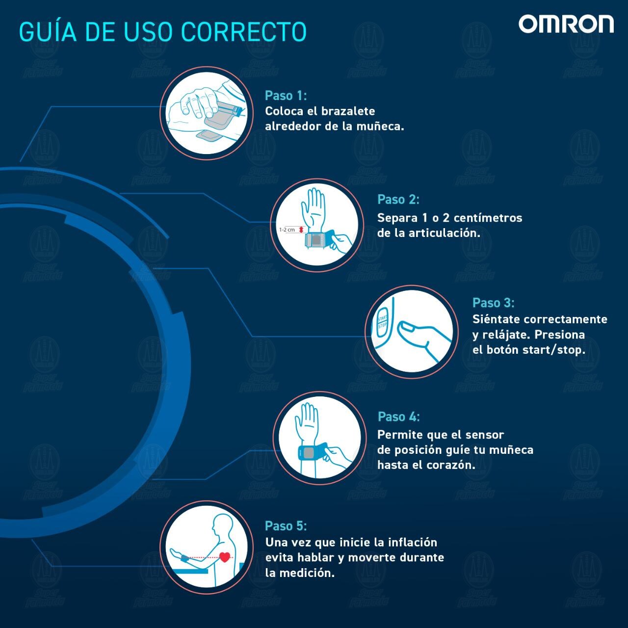 Monitor Omron de Presi&oacute;n Arterial de Mu&ntilde;eca Autom&aacute;tico Mod HEM-6232T, 1 pz. image number 4