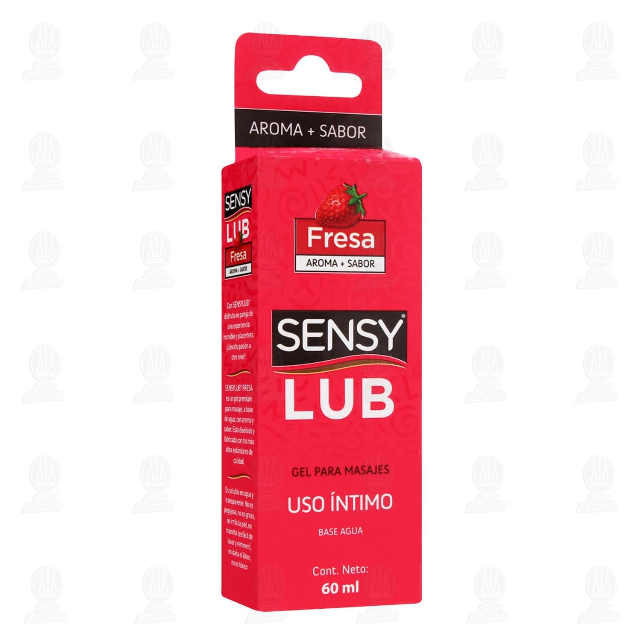 Sensy Lub Gel Íntimo Aroma + Sabor a Fresa, 60 ml. image number 0