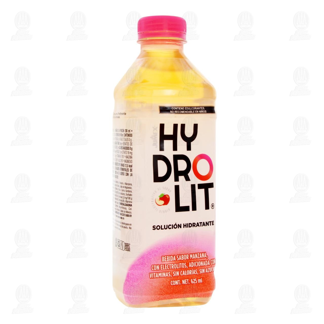 Imagen para Solución Hidratante Hydrolit con Electrolitos Sabor Manzana, 625 ml.