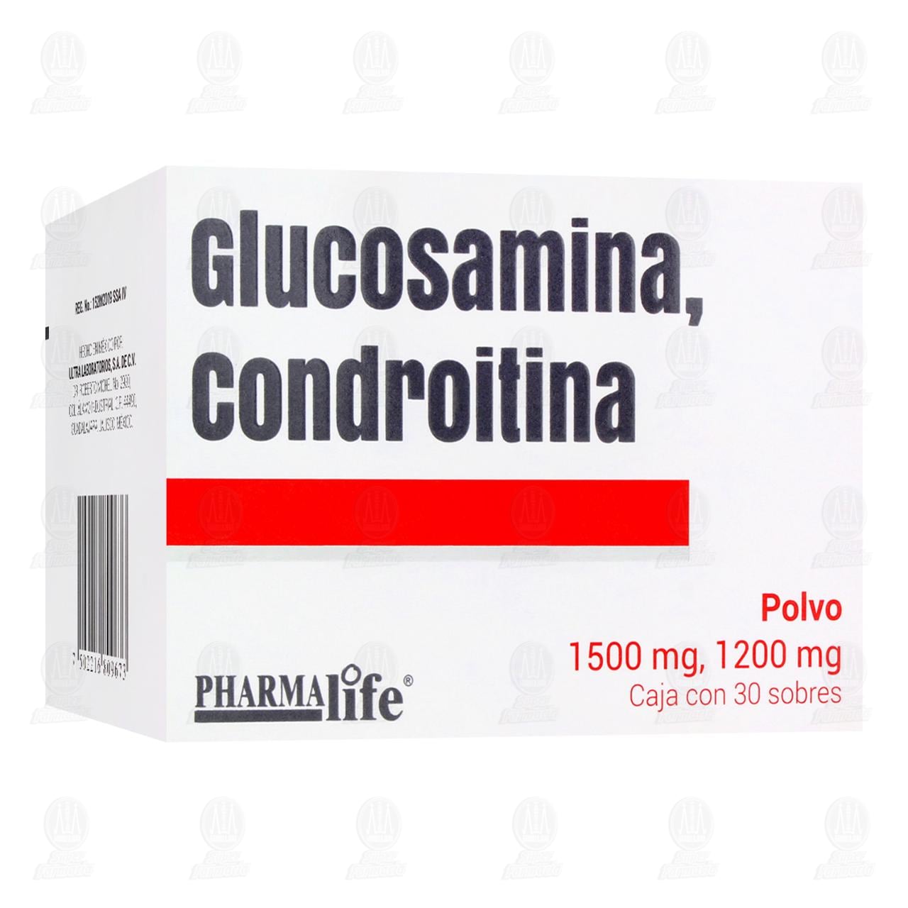 Imagen para Glucosamina, Condroitina 1500mg/1200mg Polvo, 30 Sobres Pharmalife.