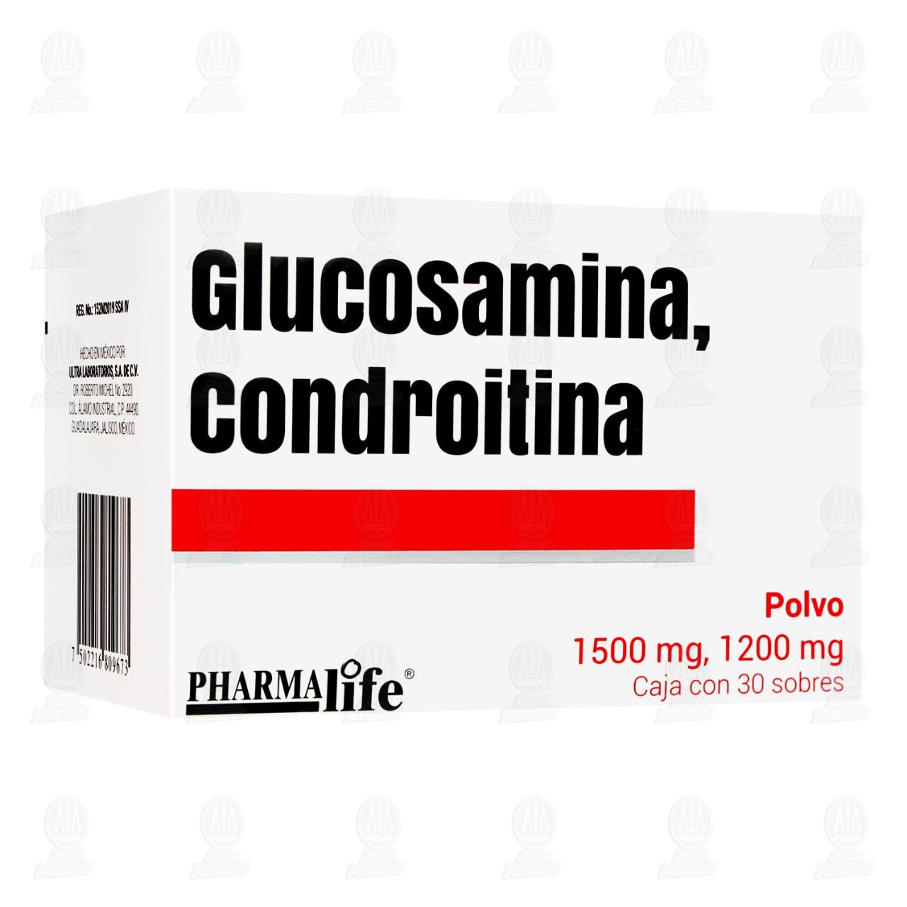 Glucosamina, Condroitina 1500mg/1200mg, 30 Sobres Pharmalife. image number 0