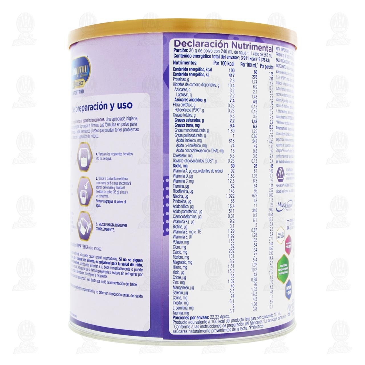 F&oacute;rmula Infantil Enfagrow Premium Pro Select Confort Pro Etapa 2 a partir de 12 meses, 800 gr. image number 2