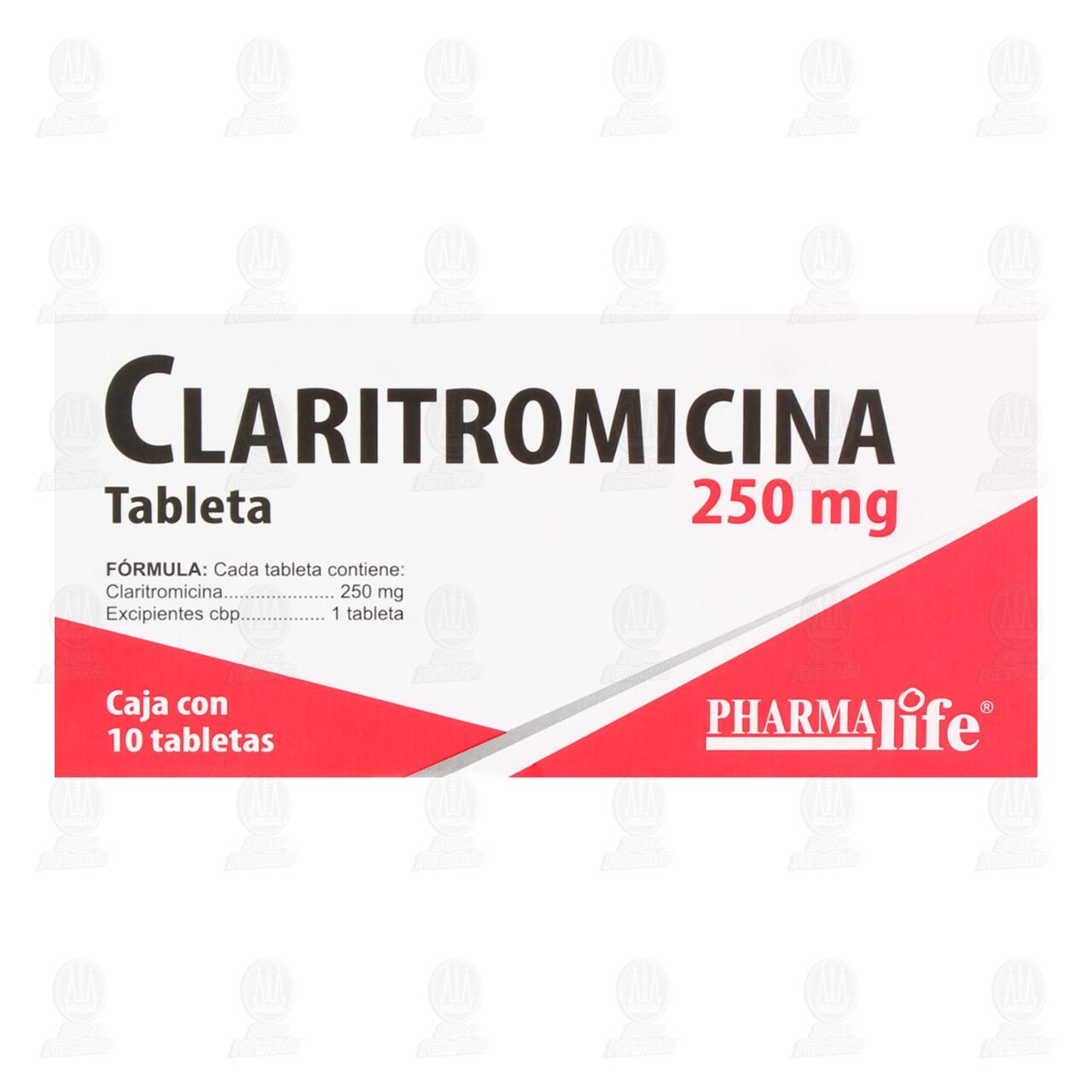 Claritromicina 250 mg, 10 Tabletas Pharmalife. image number 2