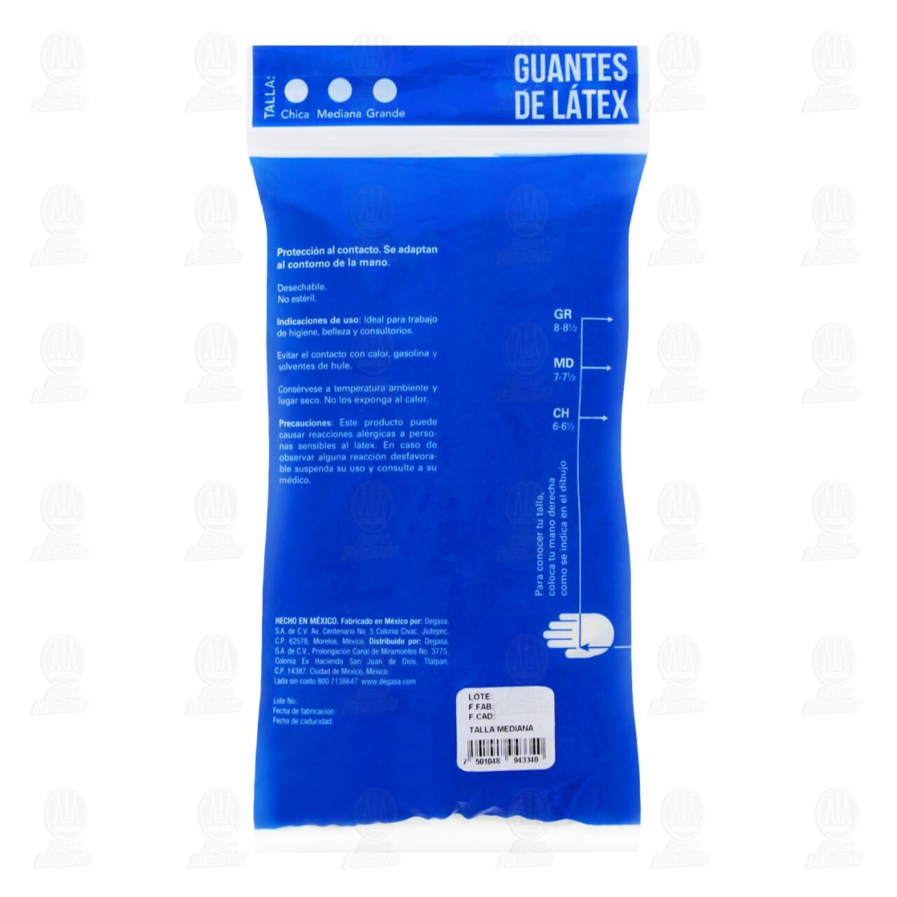 Guantes de L&aacute;tex Protec Multiusos Medianos, 10 pzas. image number 1