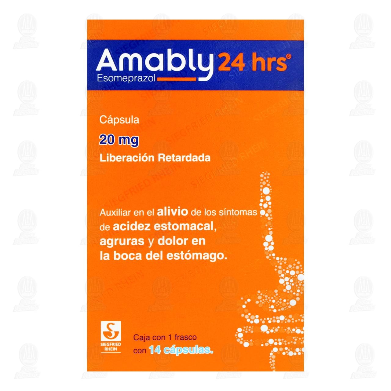 Amably 24 hrs 20 mg, 14 C&aacute;psulas. image number 1