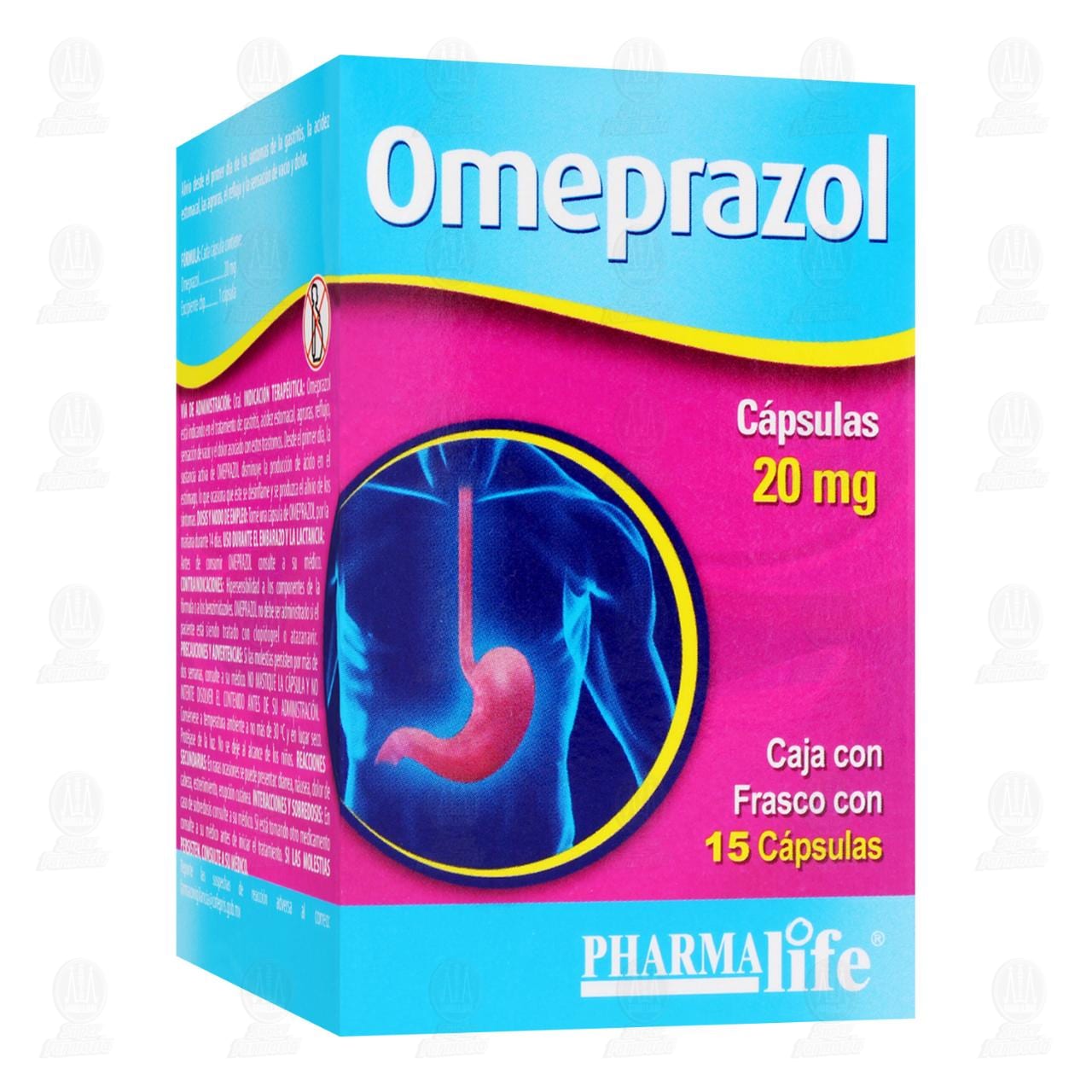 Omeprazol 20 mg, 15 Cápsulas Pharmalife.