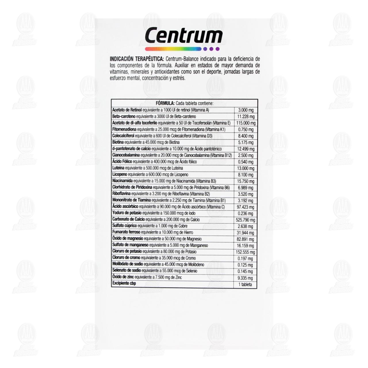 Centrum Balance, 100 Tabletas. image number 2