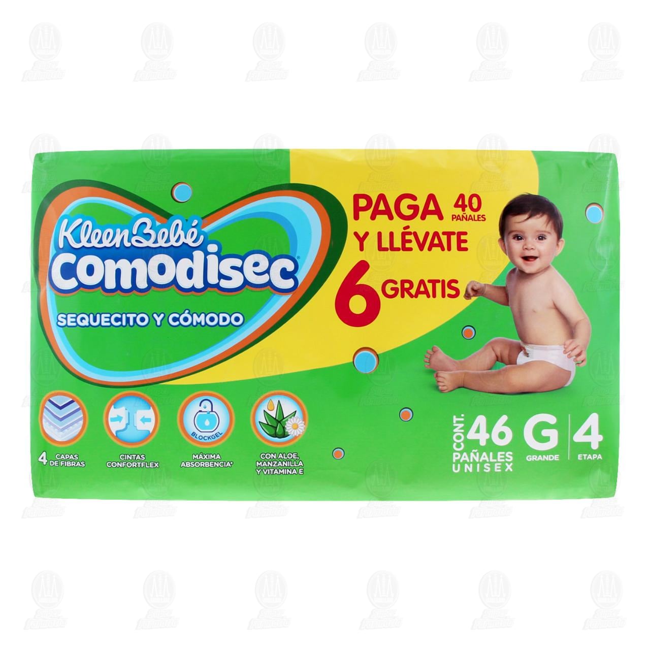 Pañales bebé Kleenbebé etapa 4 bebé unisex con 40 piezas