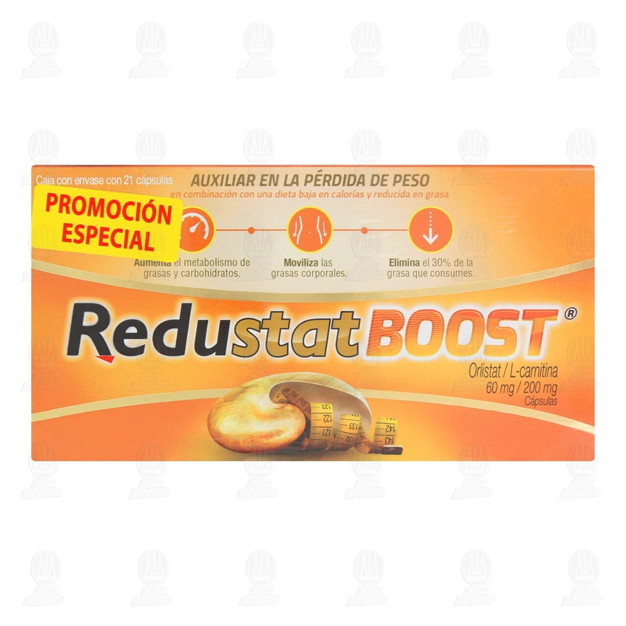 Redustat Boost 60mg/200mg, 2 Cajas con 21 Cápsulas c/u. image number 1