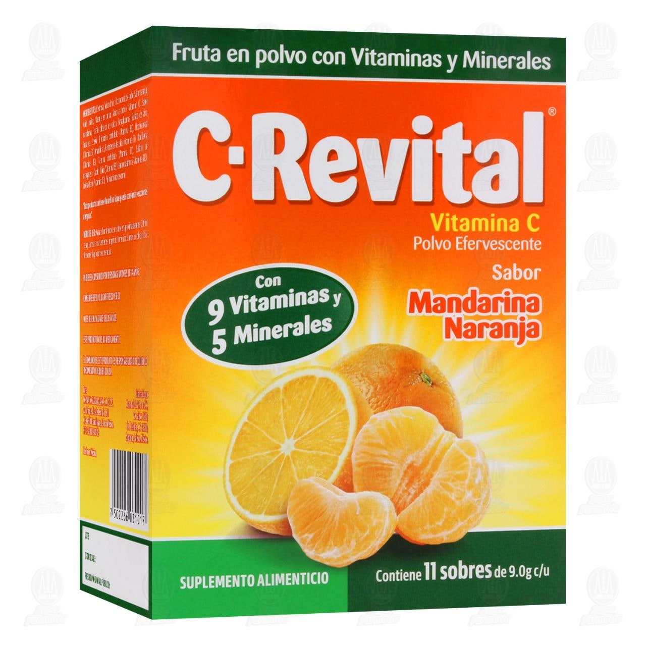 Suplemento Alimenticio C-Revital Mandarina Naranja, 11 Sobres. image number 0