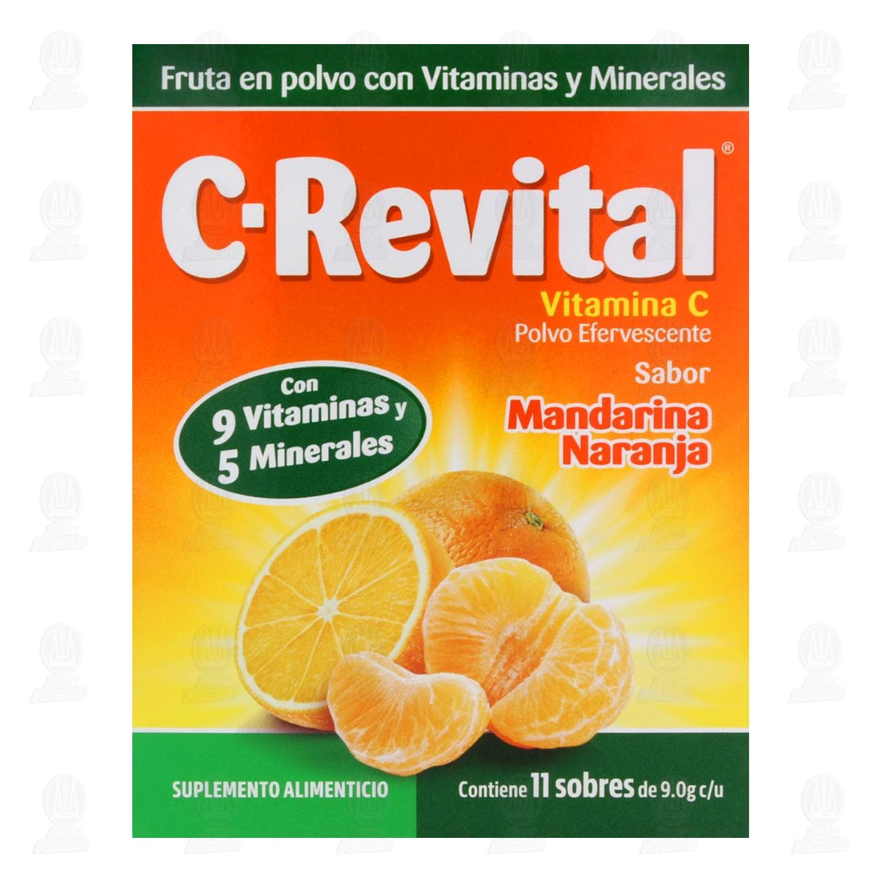 Suplemento Alimenticio C-Revital Mandarina Naranja, 11 Sobres. image number 1