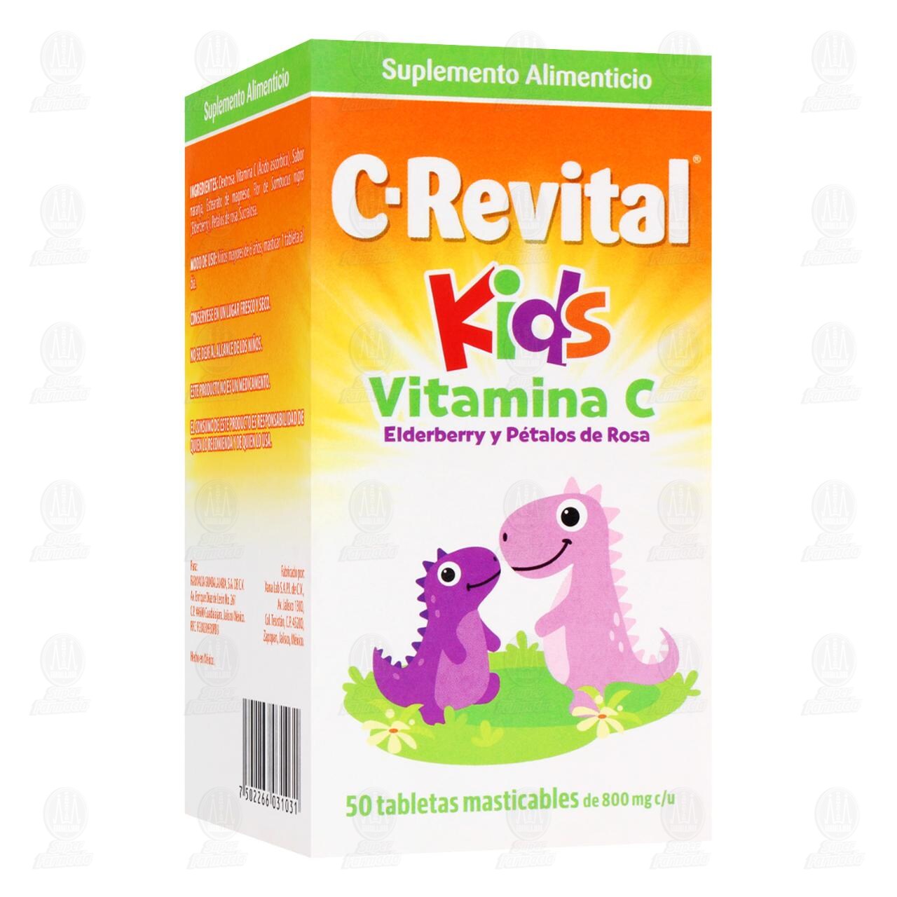 Imagen para Suplemento Alimenticio C-Revital Kids, 50 Tabletas Masticables.