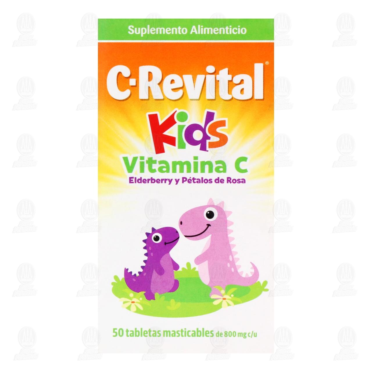Suplemento Alimenticio C-Revital Kids, 50 Tabletas Masticables. image number 1