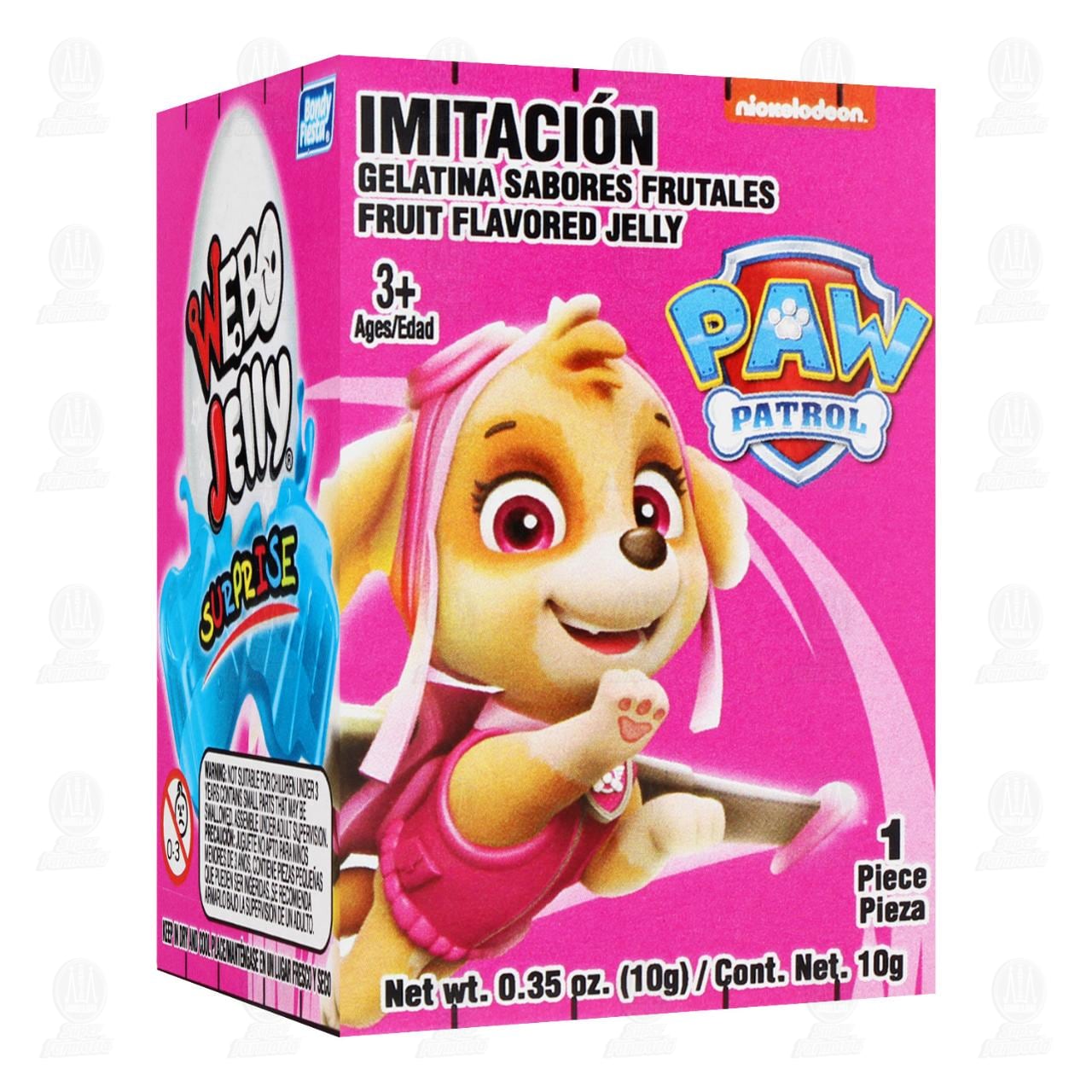 Imagen para Dulce Webo Jelly Paw Patrol con Gelatina de Sabores Frutales, 10 gr.