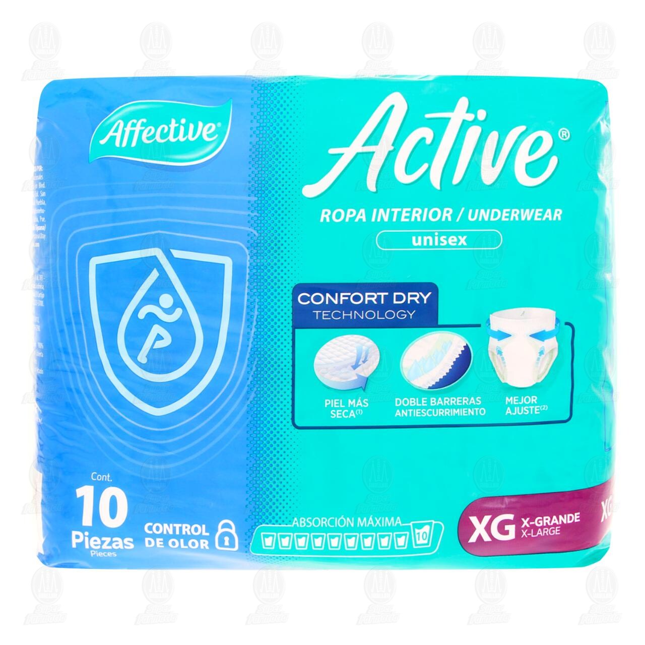 Affective Active Ropa Interior Desechable para Incontinencia Talla Extra Grande, 10 pzas. image number 1