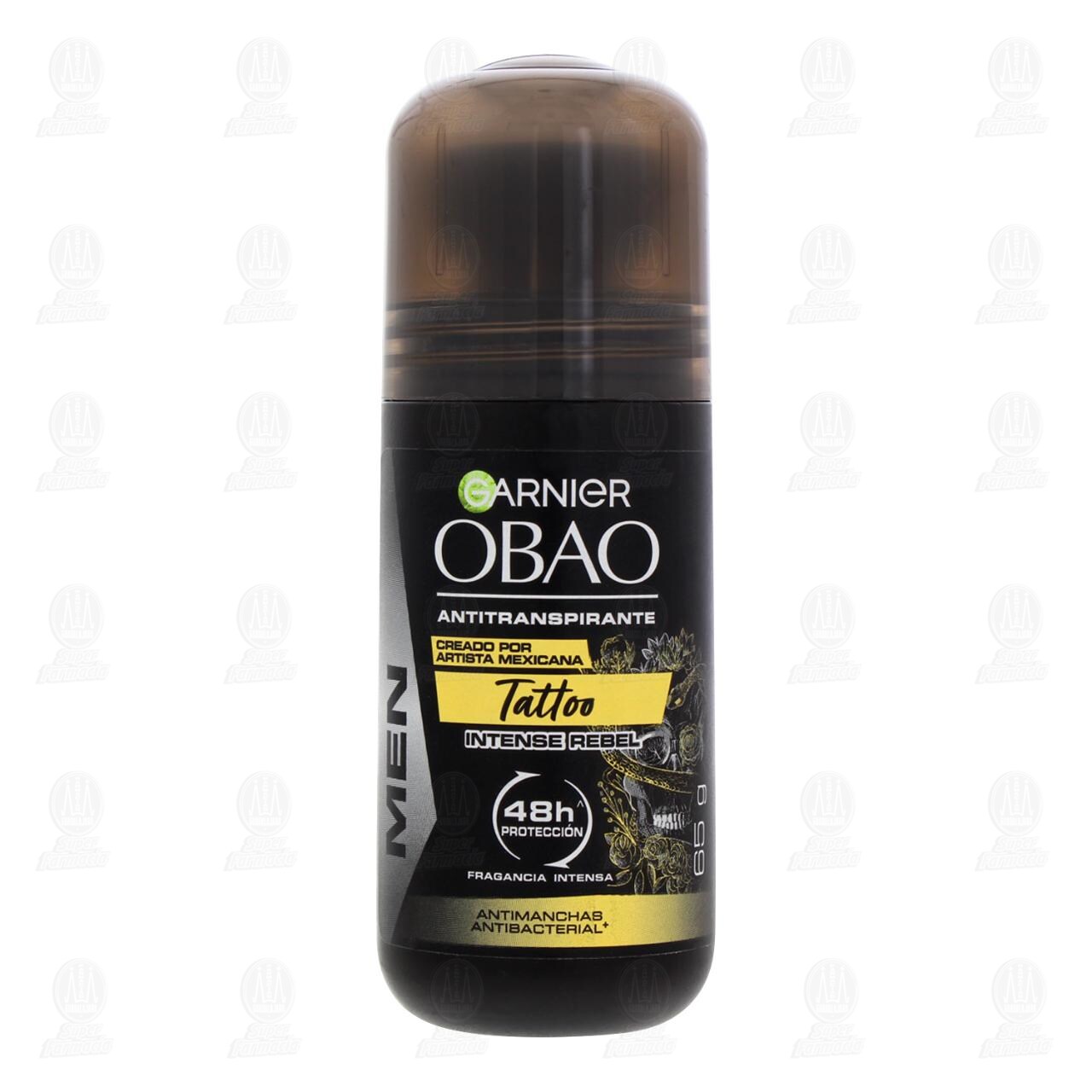Antitranspirante Garnier Obao Men Tattoo Intense Rebel en Roll-On, 65 gr. image number 1