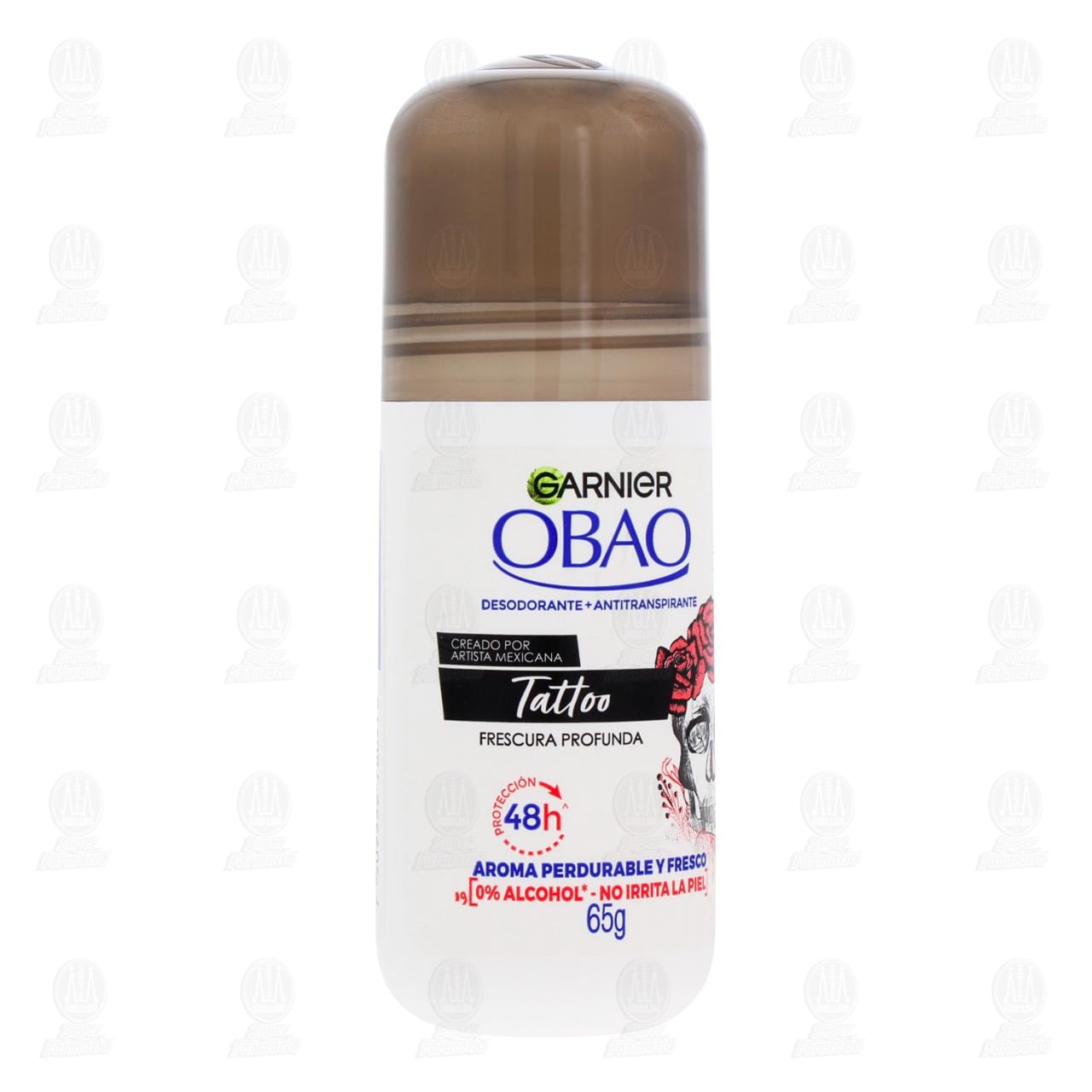 Imagen para Desodorante + Antitranspirante Garnier Obao Tattoo Frescura Profunda en Roll-On, 65 gr.
