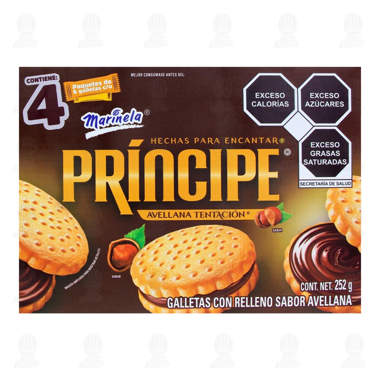 Galletas Pr&iacute;ncipe Marinela Avellana, 252 gr. image number 1