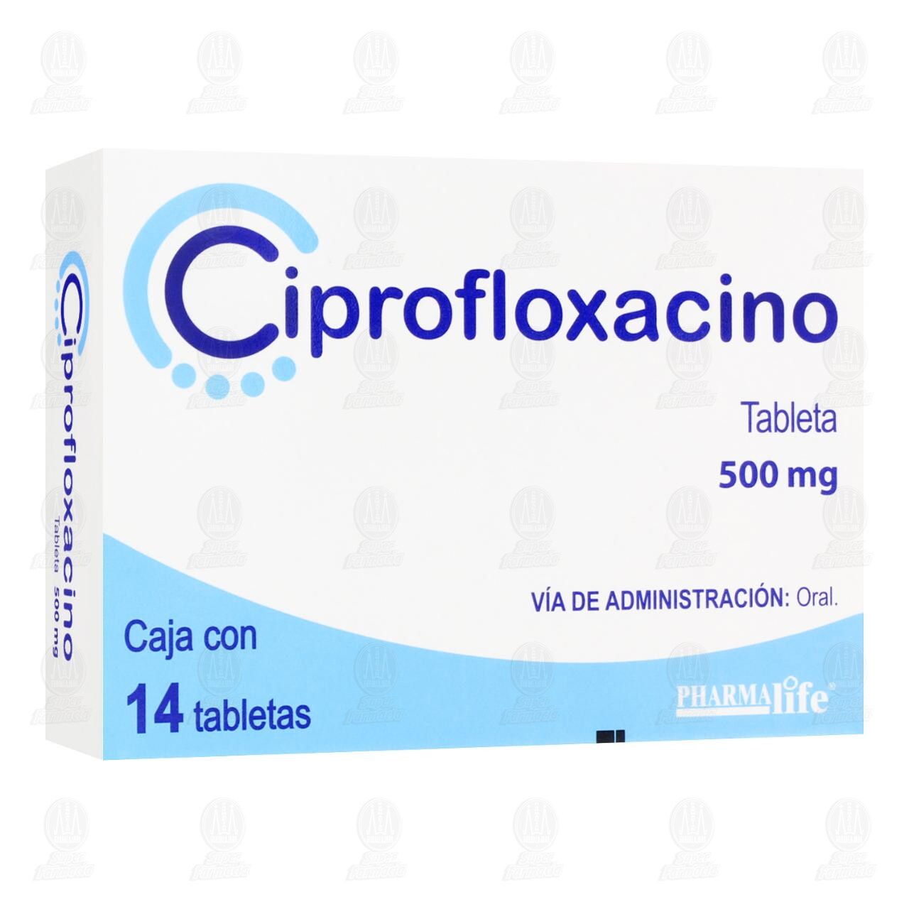 Ciprofloxacino 500 mg, 14 Tabletas Pharmalife.