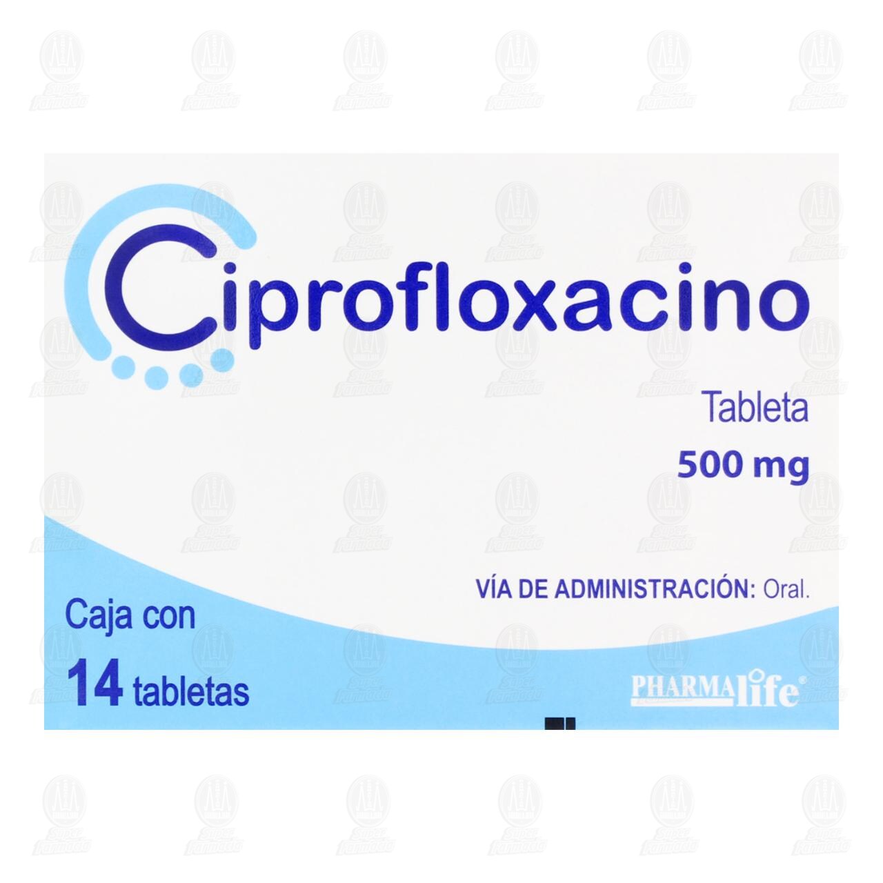 Ciprofloxacino 500 mg, 14 Tabletas Pharmalife. image number 1