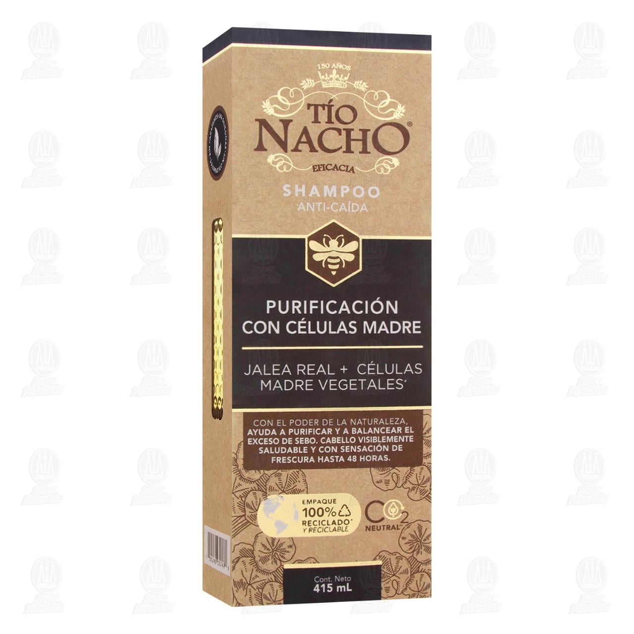 Imagen para Shampoo Tío Nacho Anti-Caída Purificación con Células Madre, 415 ml.