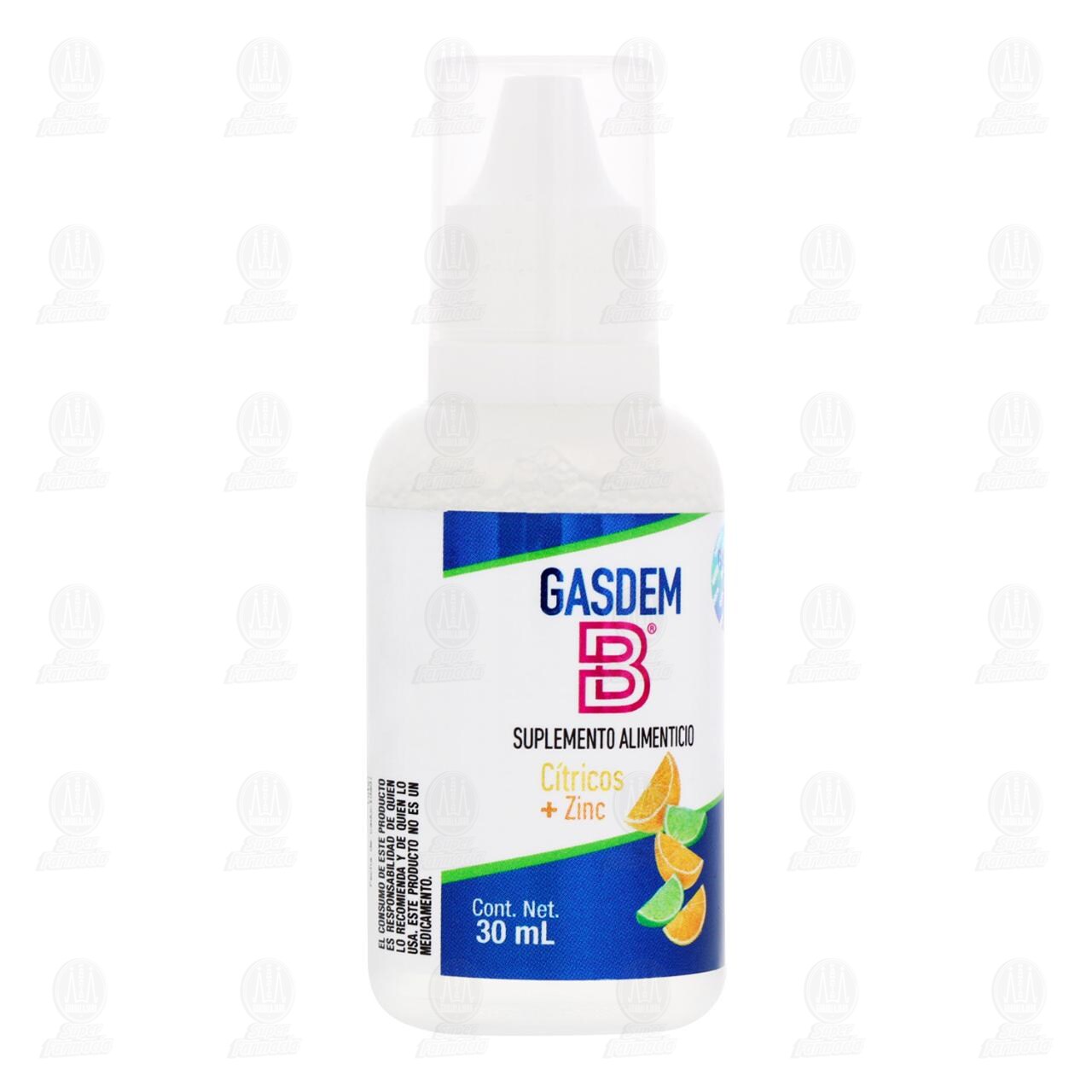 Gasdem B Cítricos + Zinc Suplemento Alimenticio, 30 ml. image number 0