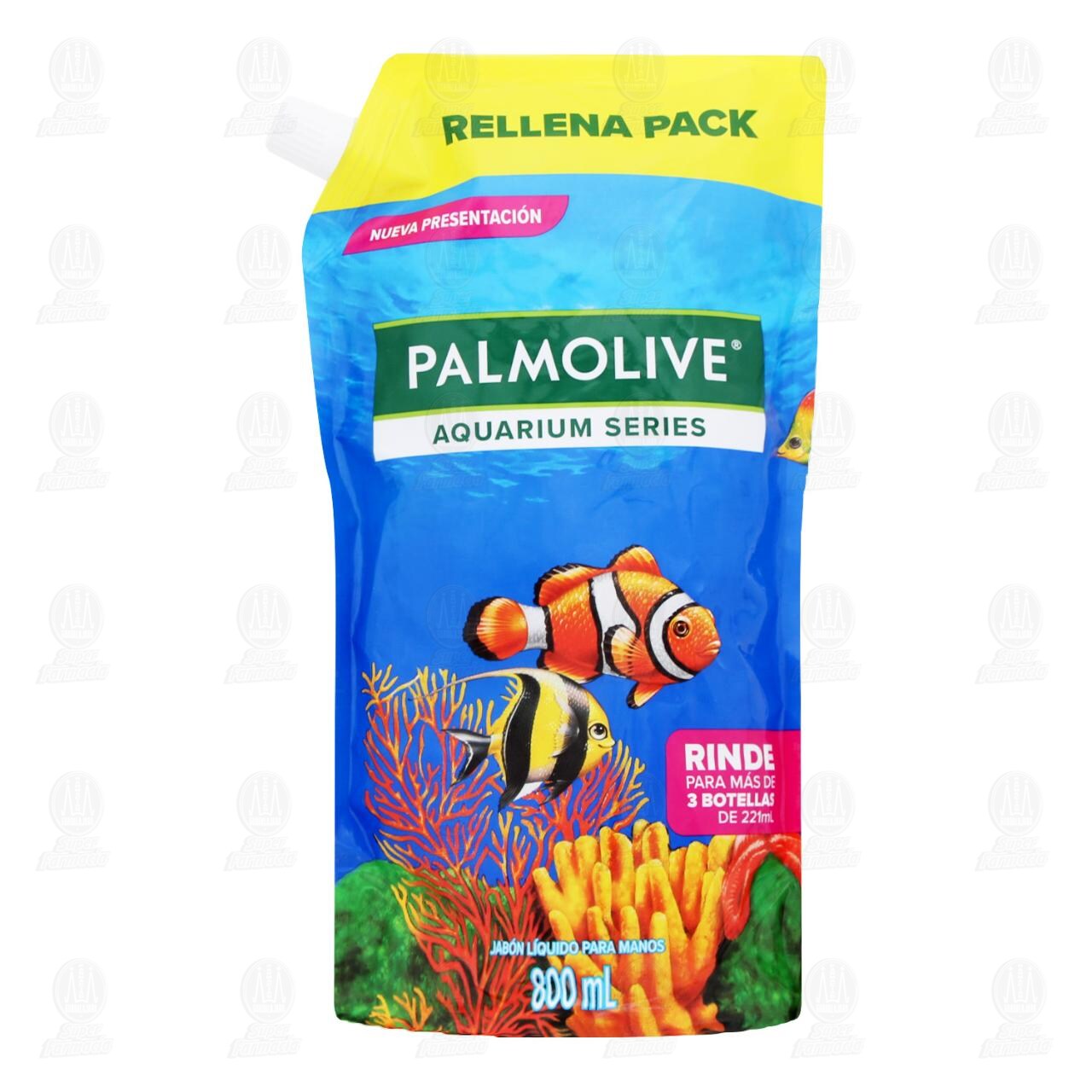 Jabón Líquido Palmolive Aquarium Series para Manos (Repuesto), 800 ml.