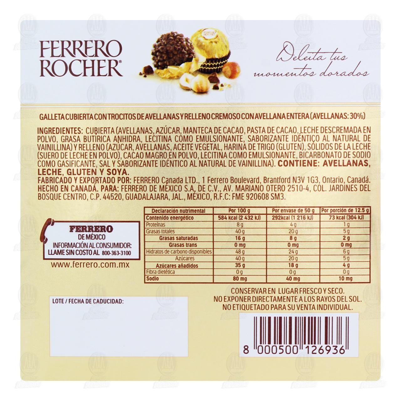 Chocolate Ferrero Rocher, 50 gr. image number 2