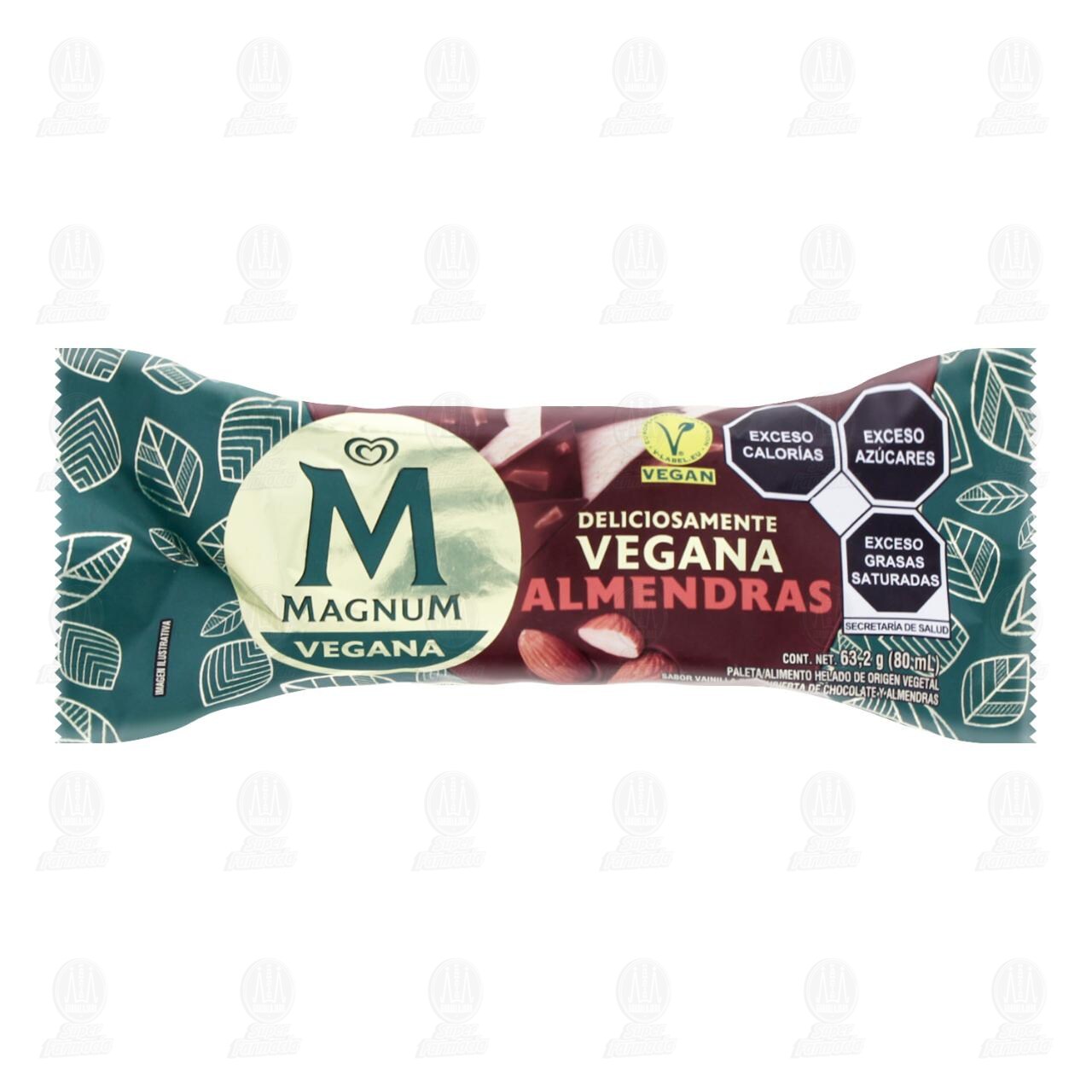 Paleta Magnum Vegana Almendras, 80 ml.