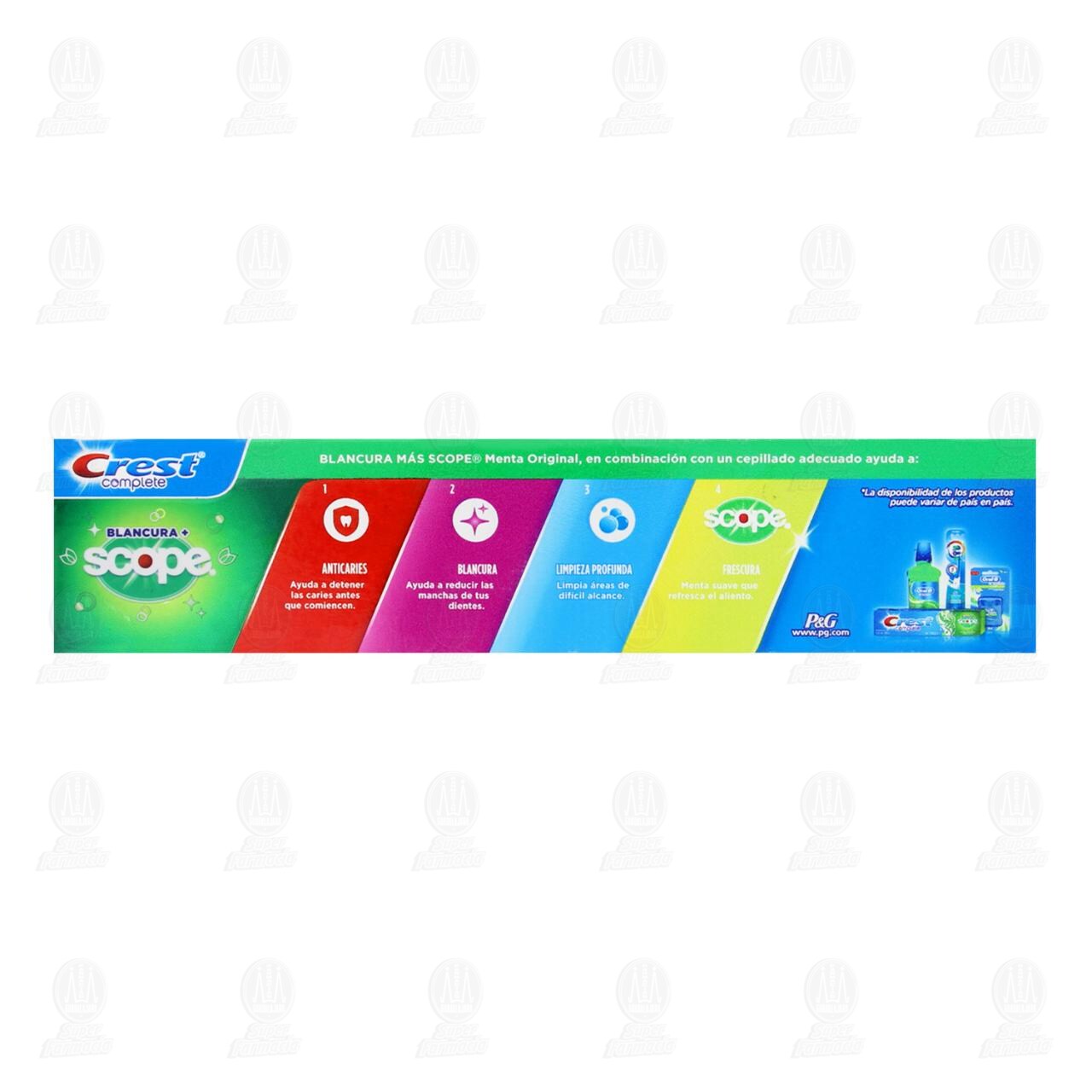 Pasta Dental Crest Complete Blancura + Scope, 140 ml. image number 2