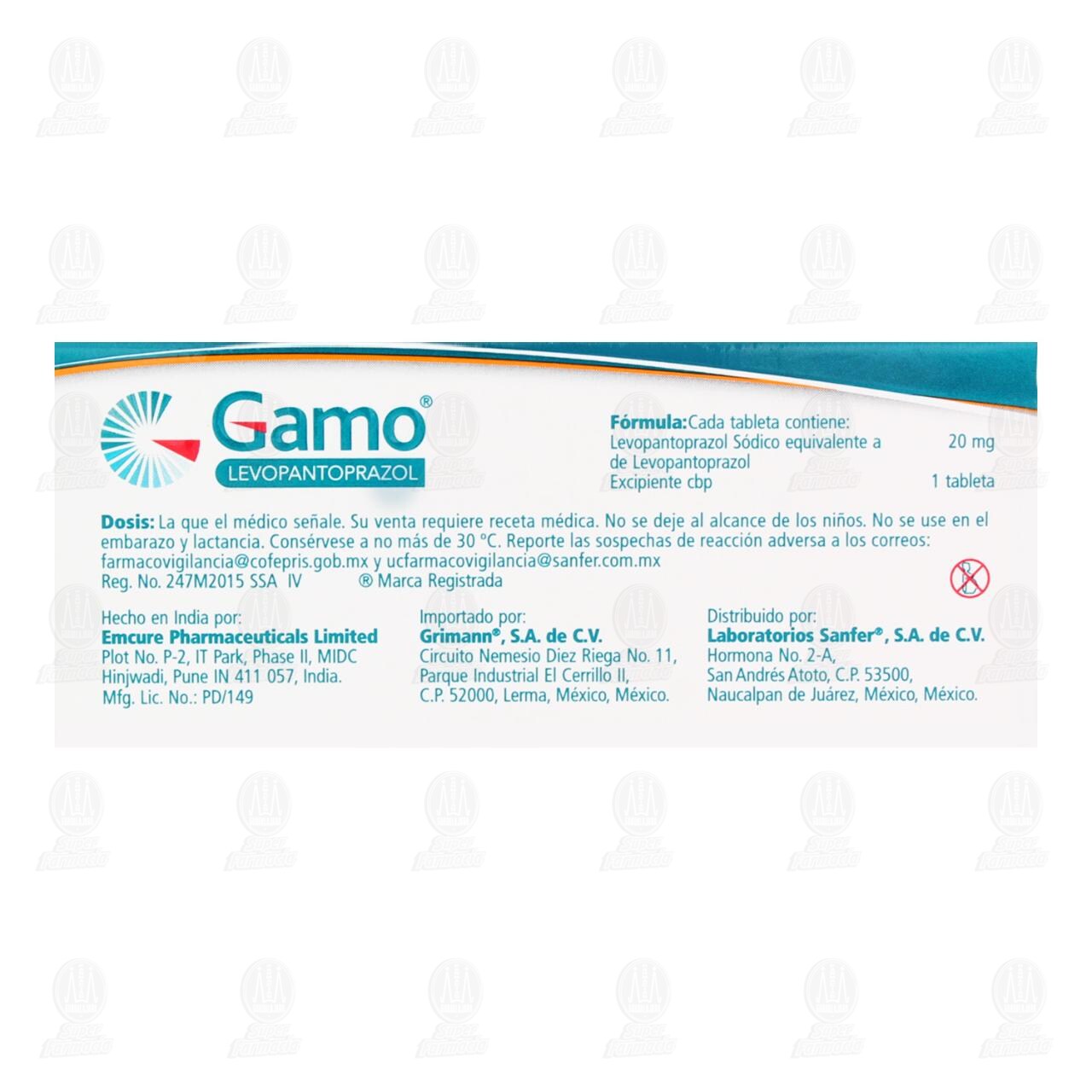 Gamo 20 mg, 28 Tabletas. image number 2