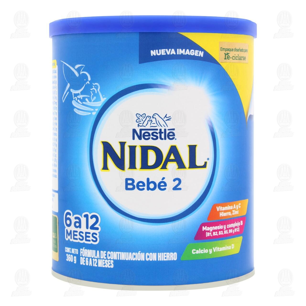 Fórmula Infantil Nidal 2, 360 gr. de NIDAL | Farmacias Guadalajara