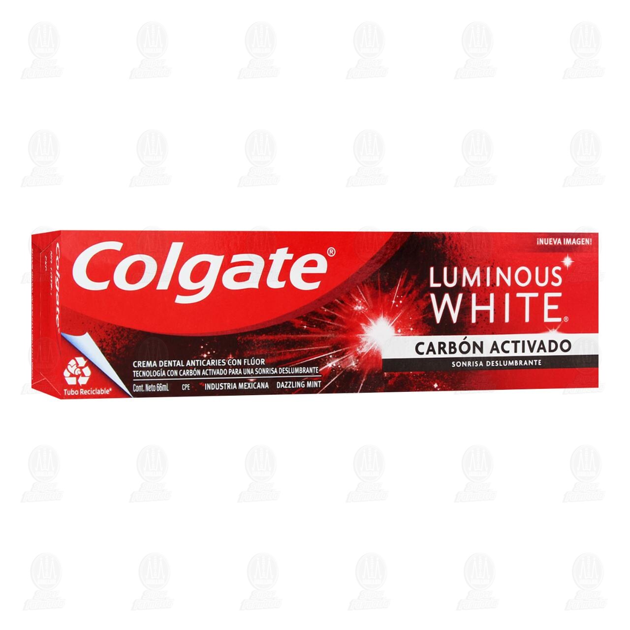 Pasta Dental Colgate Luminous White Carb&oacute;n Activado, 66 ml. image number 0