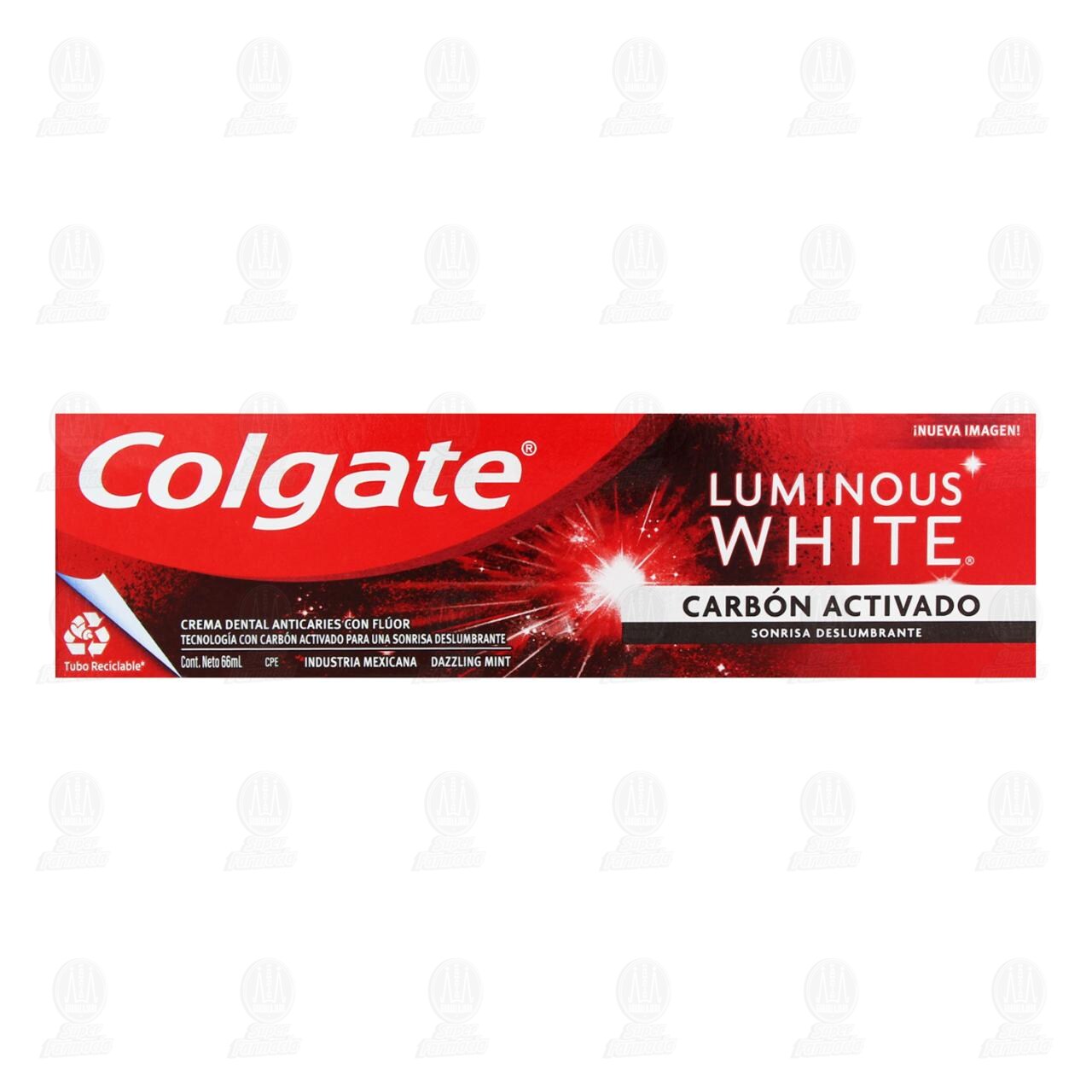 Pasta Dental Colgate Luminous White Carb&oacute;n Activado, 66 ml. image number 1