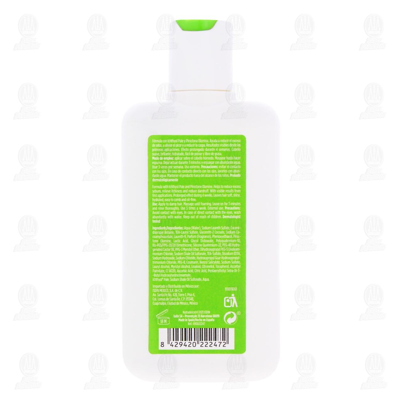 Isdin Shampoo Nutradeica Caspa Grasa, 200 ml. image number 2