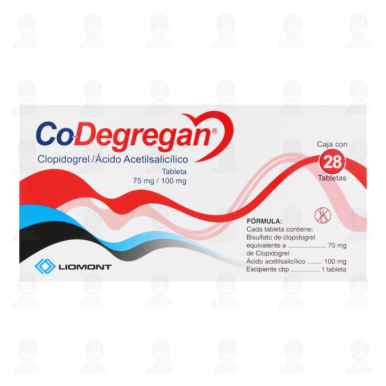 Co-Degregan 75mg/100mg, 28 Tabletas. image number 2