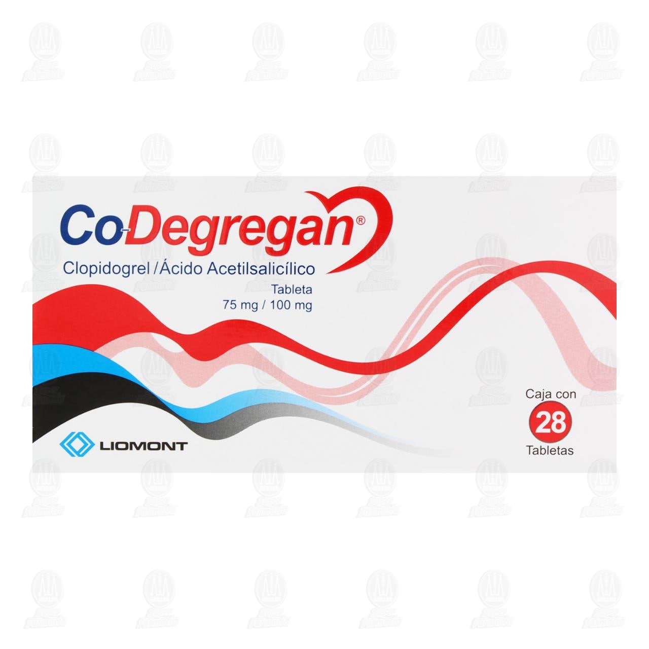 Co-Degregan 75mg/100mg, 28 Tabletas. image number 1