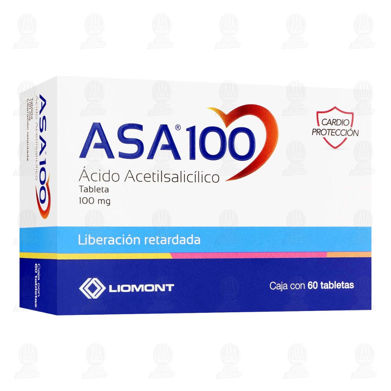 Asa 100 mg, 60 Tabletas. image number 0