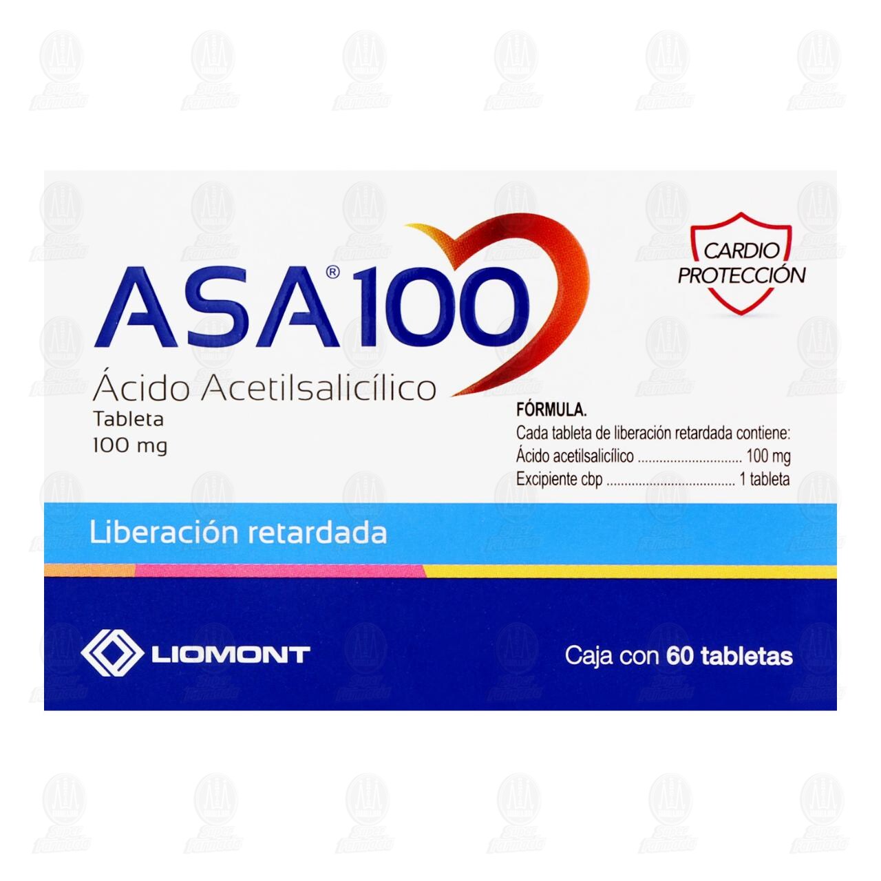 Asa 100 mg, 60 Tabletas. image number 2