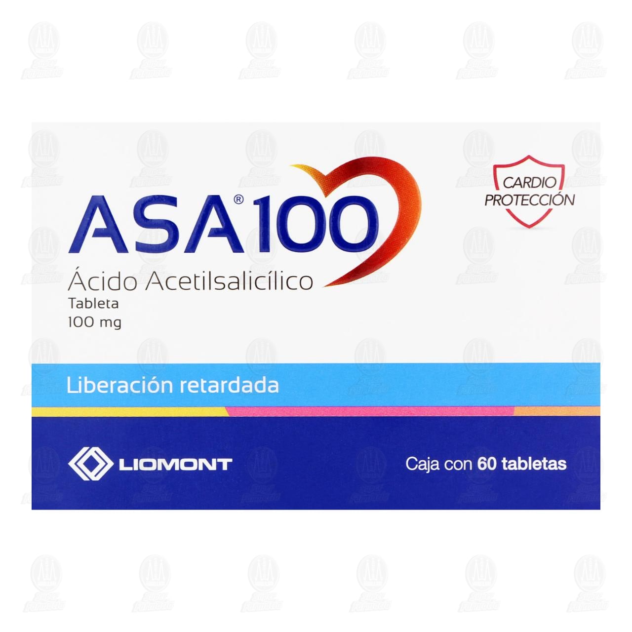 Asa 100 mg, 60 Tabletas. image number 1