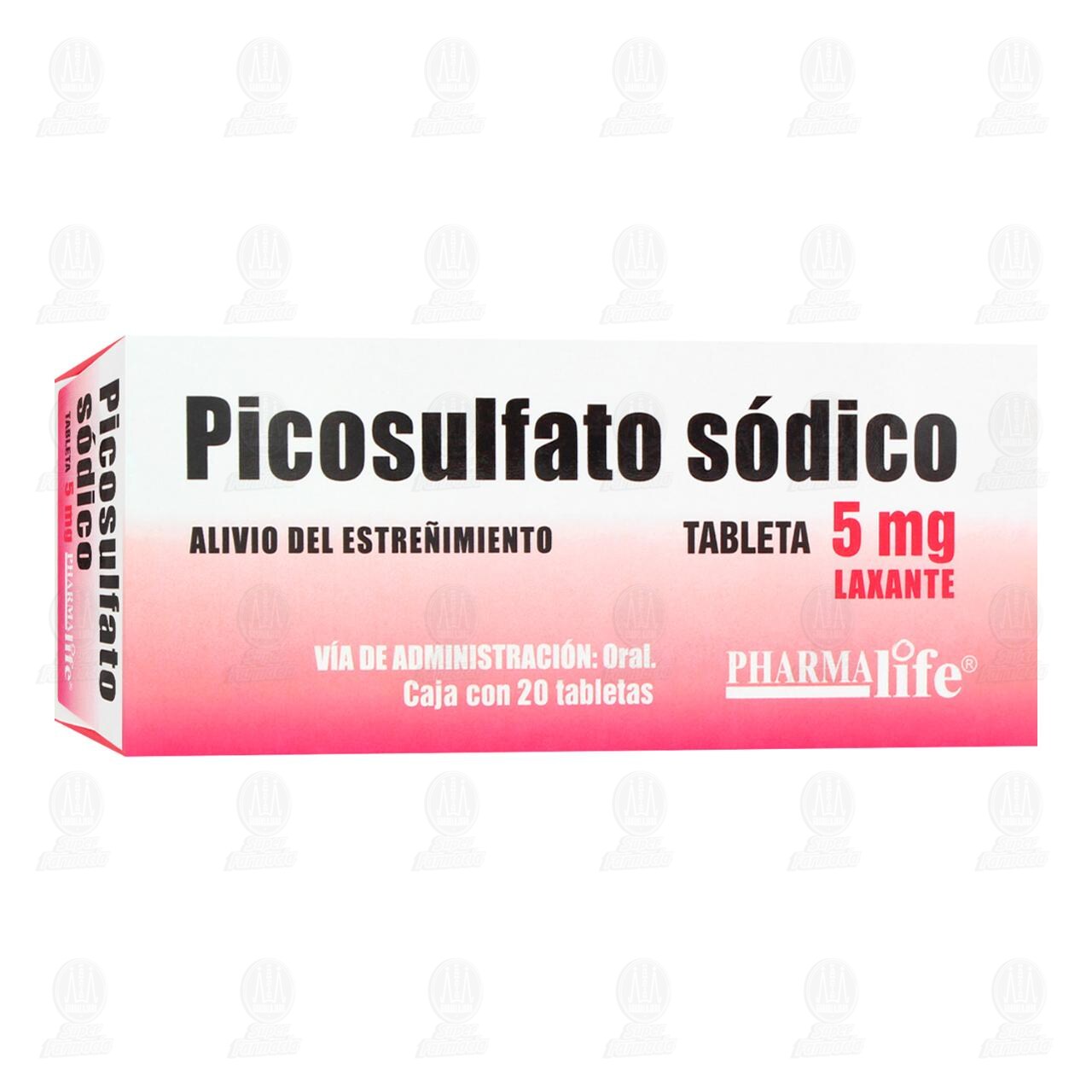 Picosulfato S&oacute;dico 5 mg, 20 Tabletas Pharmalife. image number 0